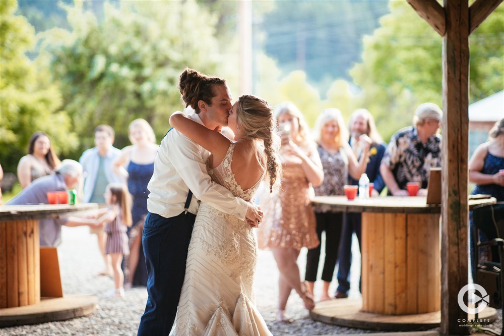 First Dance Kiss - wedding reception