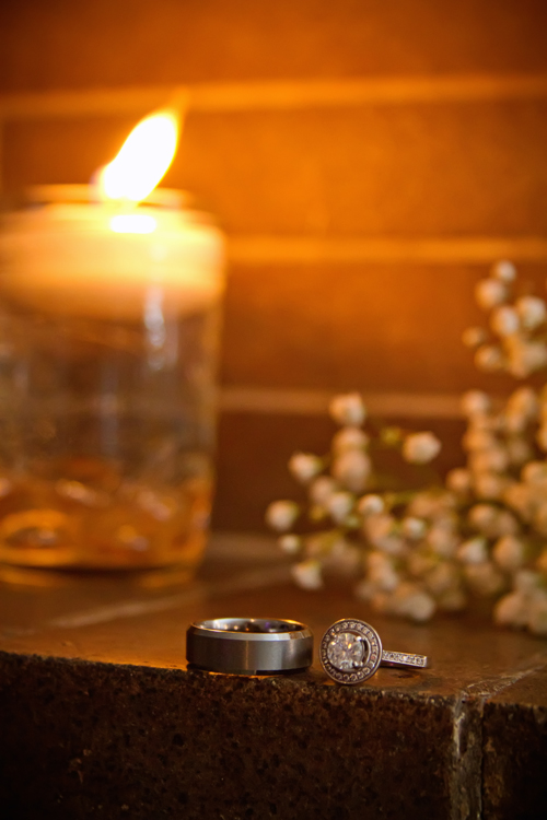Wedding Ring Photograph lite by candle light