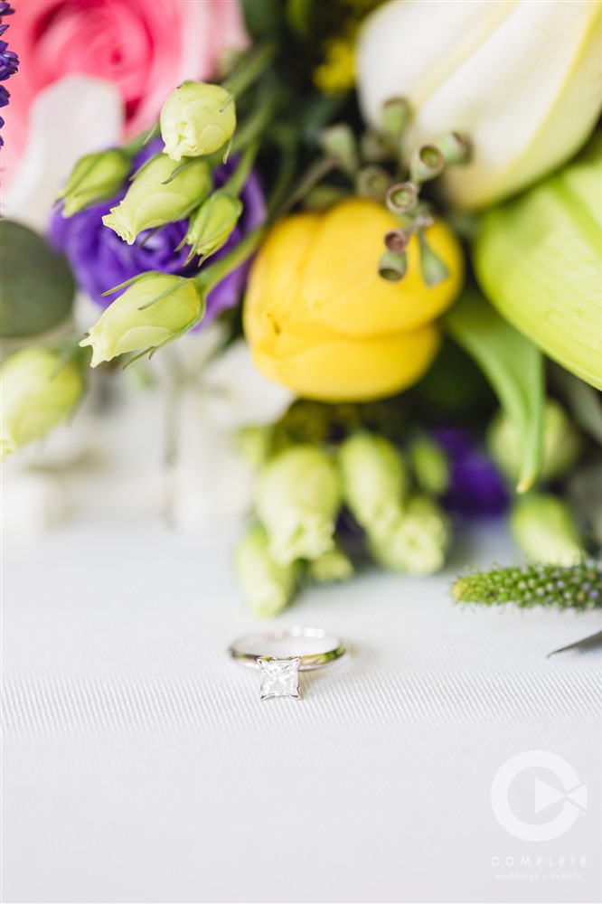 wedding ring with a light and airy edit