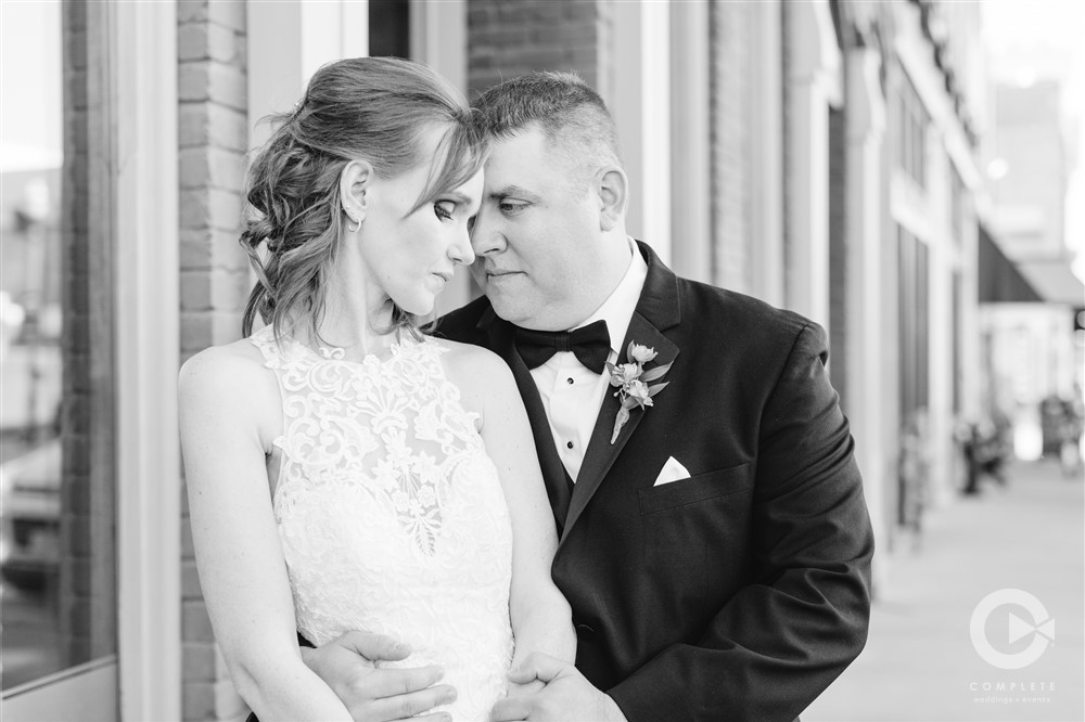 wedding photography downtown springfield of bride and groom