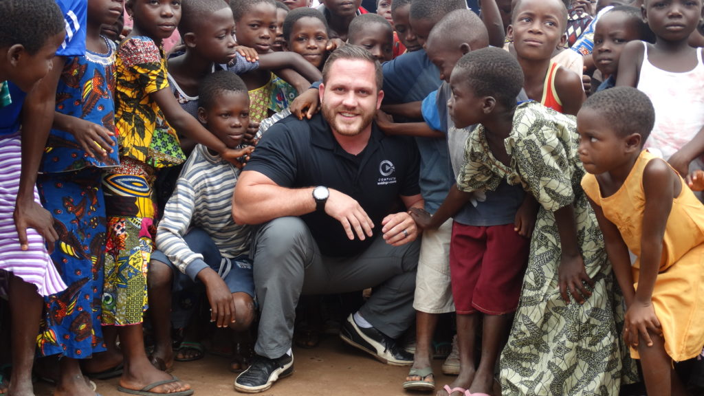 Don with the Tribe of kids in Togo Africa