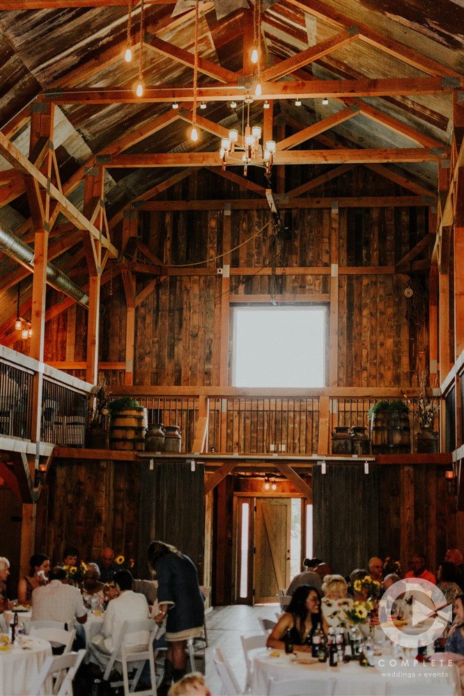 gambrel barn interior shot