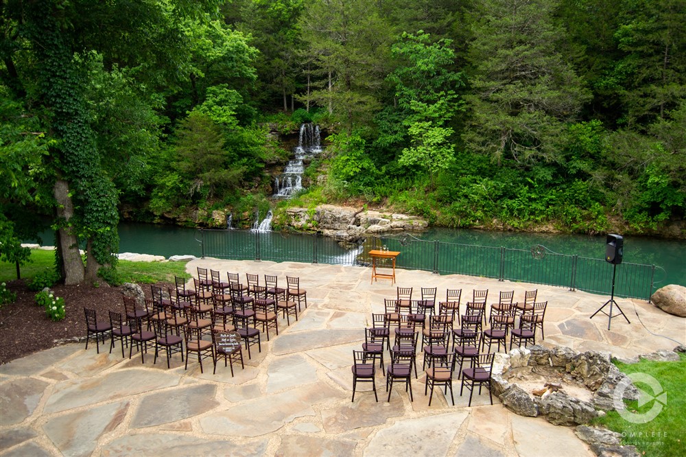 Dogwood Canyon wedding venue, chapel patio