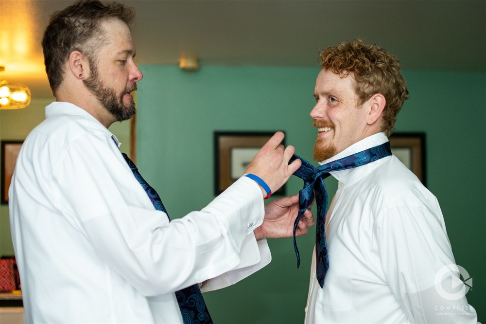 wedding prep tie