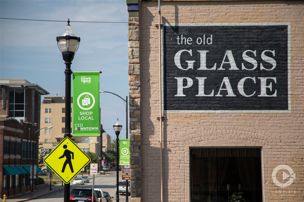 old glass place sign
