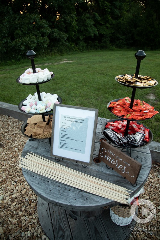 S'mores Station at Wedding Reception