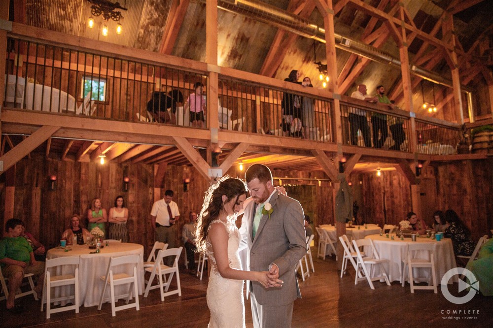 First dance inside at the Gambrel Barn