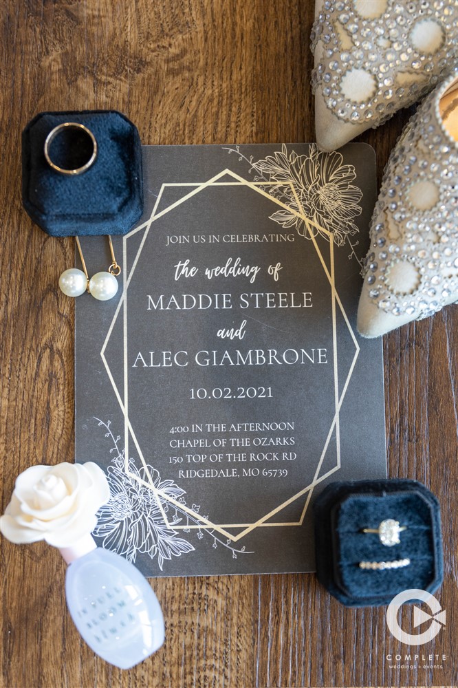 navy blue and grey stationery