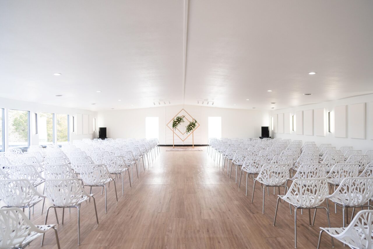 indoor wedding ceremony space at Venue at Shadow Rock