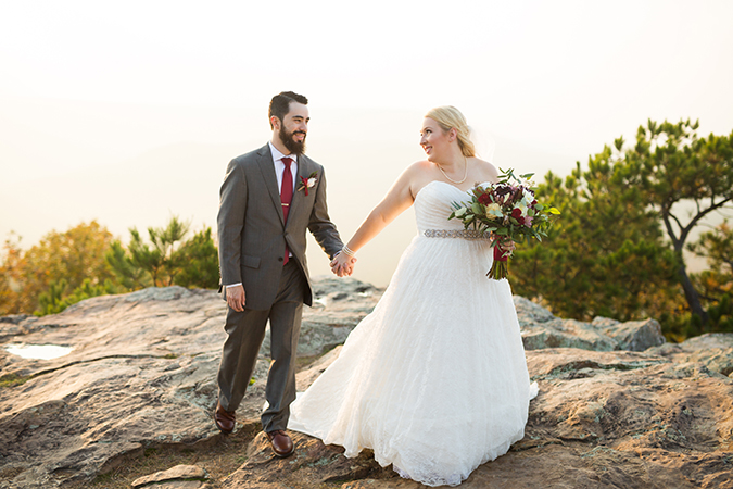 Northwest Arkansas Wedding with Scenic Overlook of Ozark Mountains