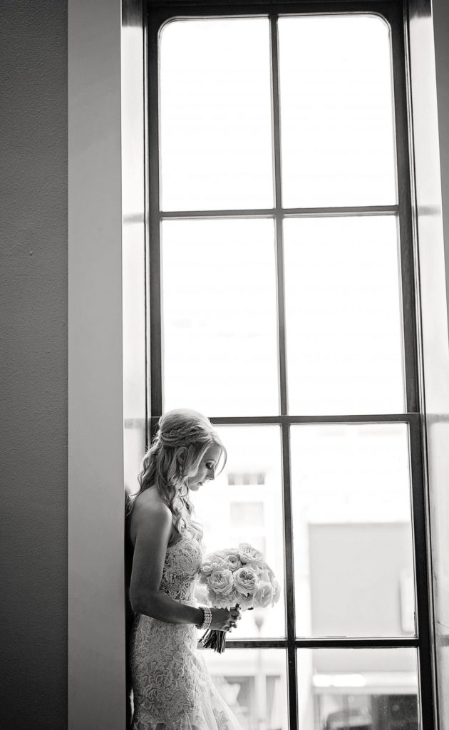 Award Winning Photograph, Veridian Events Bride in window