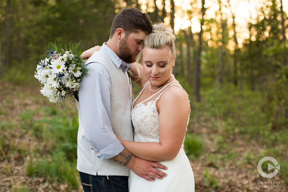 Hannah & Dakota Golden hour portrait at Where the Creeks Meet