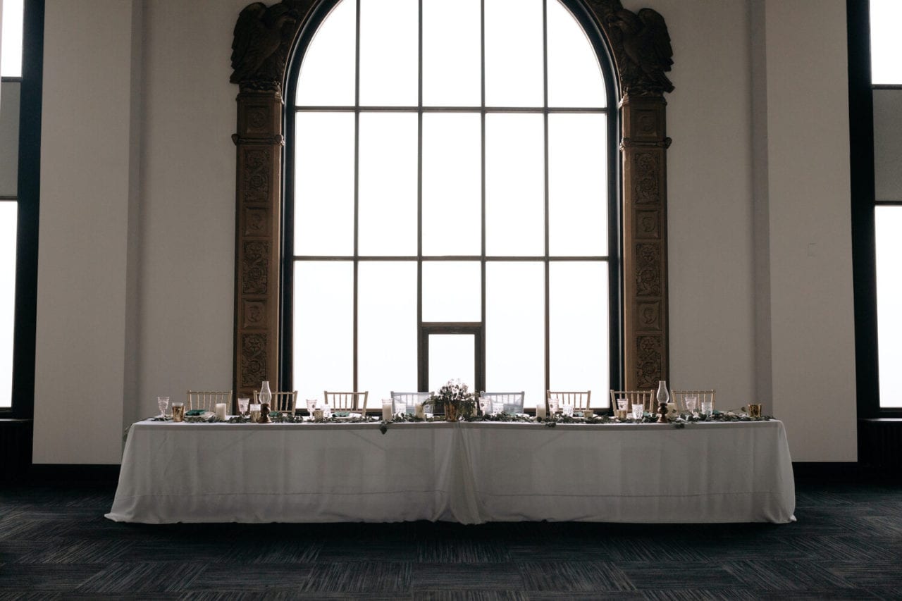 Head Table set up at the Noble