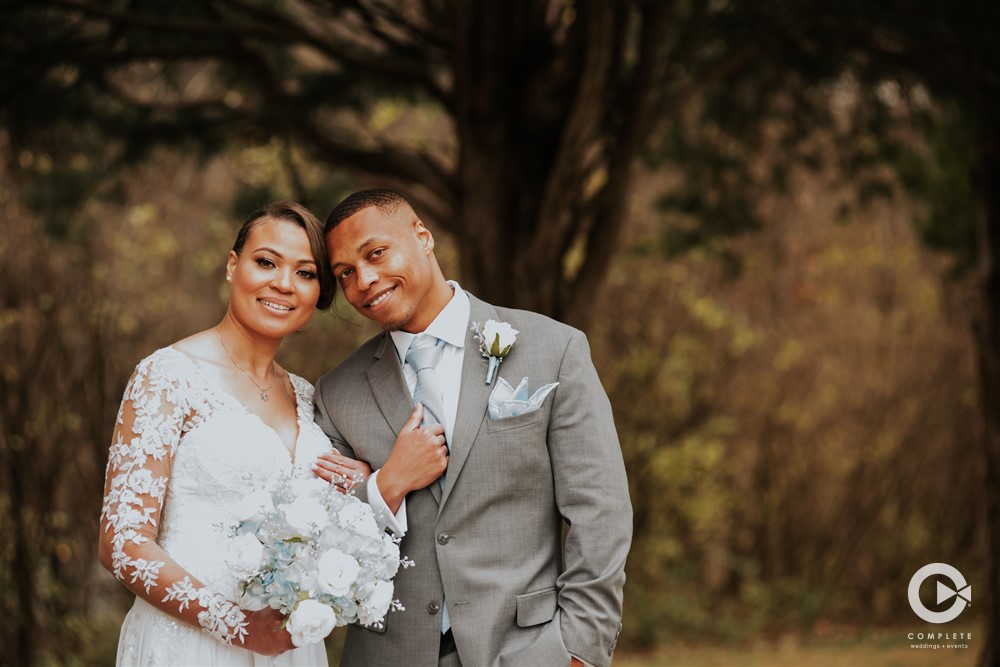 Bride & Groom Cameren + Christopher's Winter Wedding