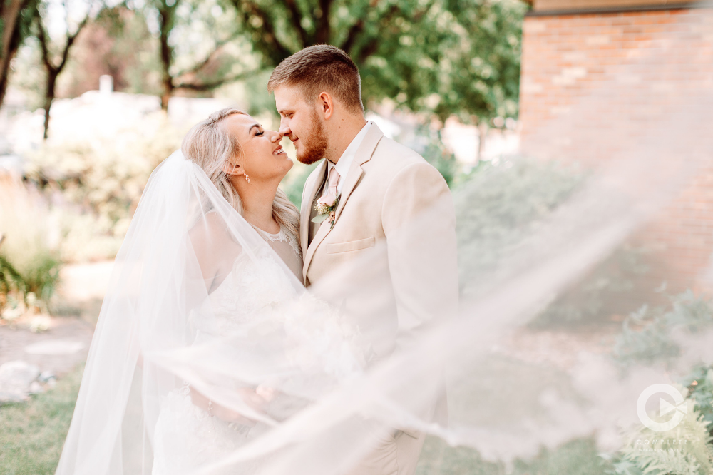wedding veil portrait