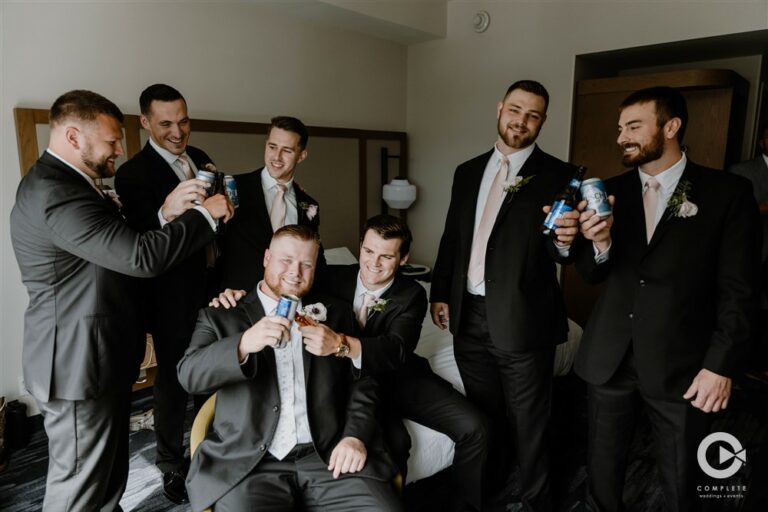 Complete Weddings + Events Photography, Groom, Groomsmen, Groom with groomsmen