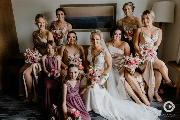 Complete Weddings + Events Photography, Bride, Bridesmaids, Bride with bridesmaids