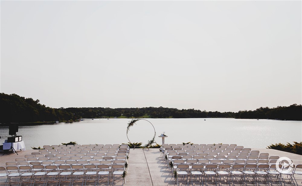 Wedding ceremony lakeside