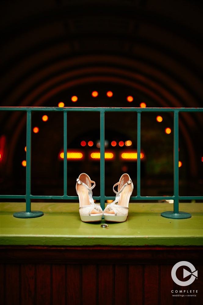Wedding shoes detail shot