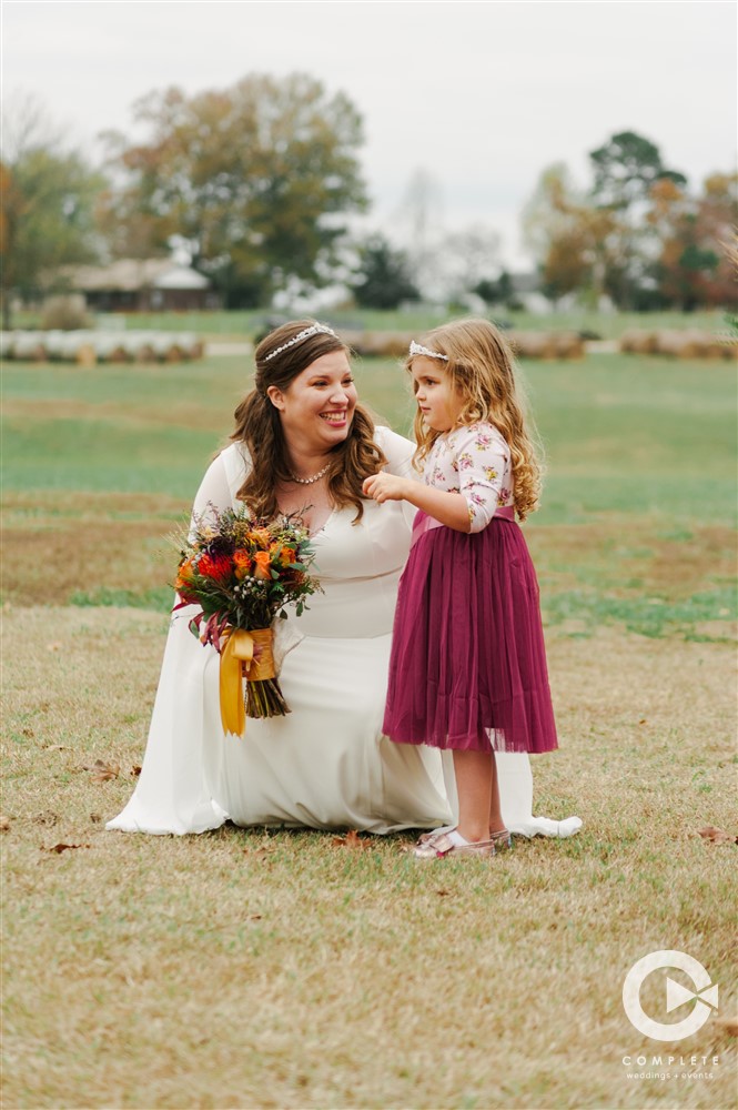 Bride and Flower Girl Photo