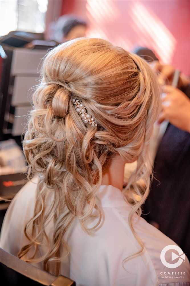 Brides Hair done by Elegance Hair Salon