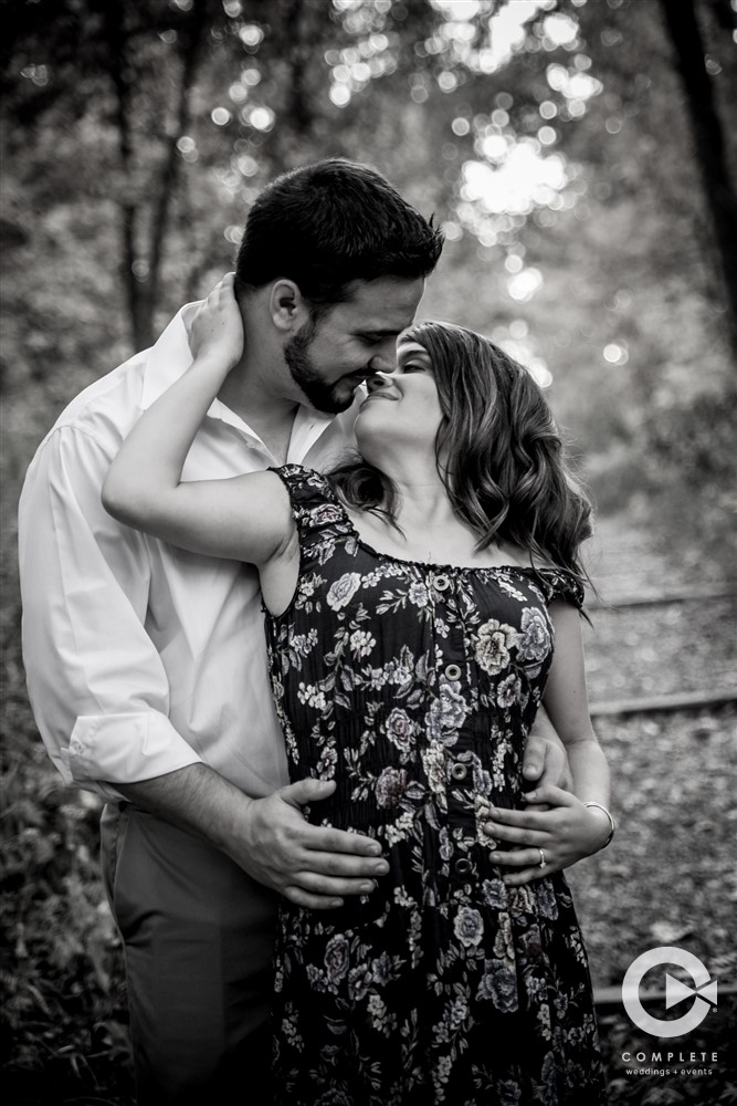 Black & White Engagement Photo