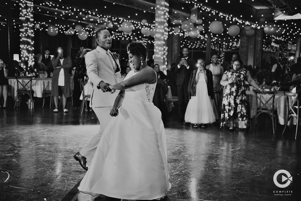 Bride & Groom dancing