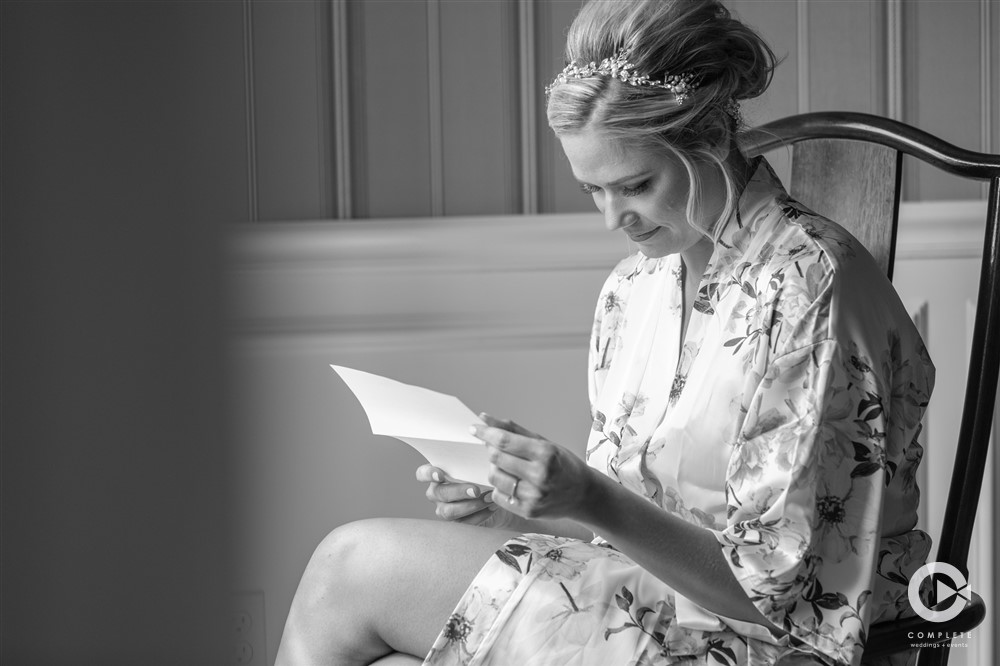 Bride Reading Special Letter