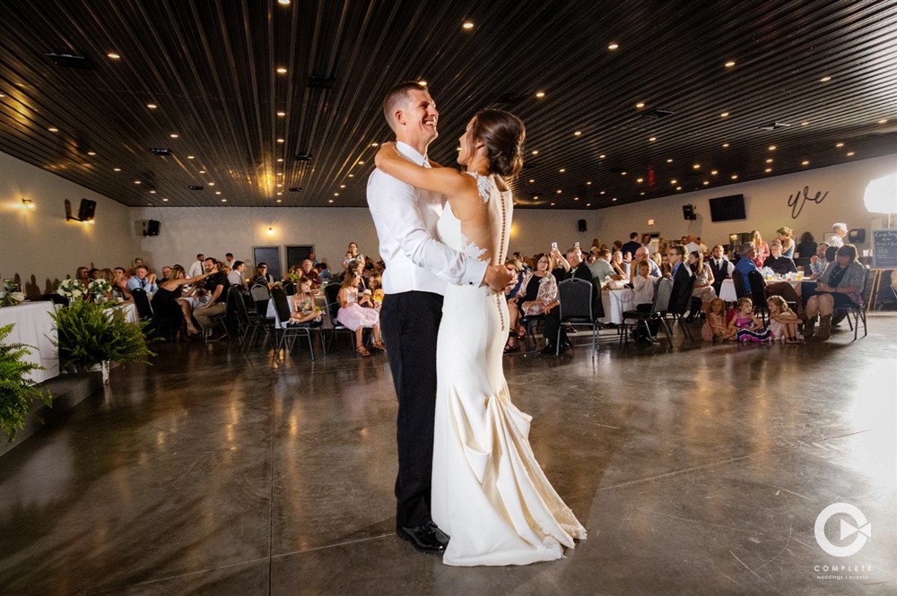 Complete Weddings + Events Photography, bride and groom dancing, first dance, wedding reception