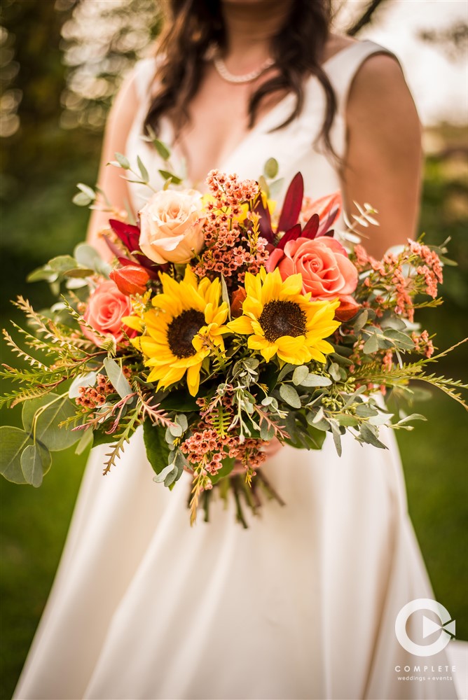 bright wedding flowers