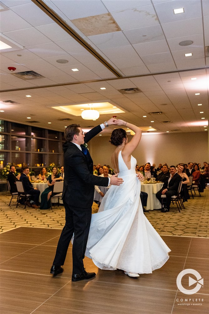 bride and grooms first dance