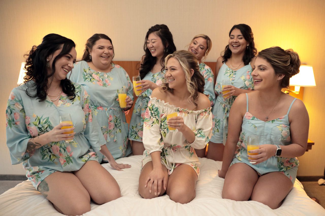 Bride Getting Ready Bridesmaids