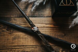Harry Potter wedding decor details at the Edison Barn in Dade City, FL.