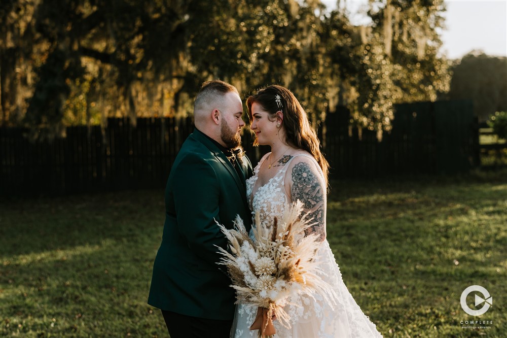Cori and Kaden's Edison Barn Harry Potter wedding in Dade City, FL