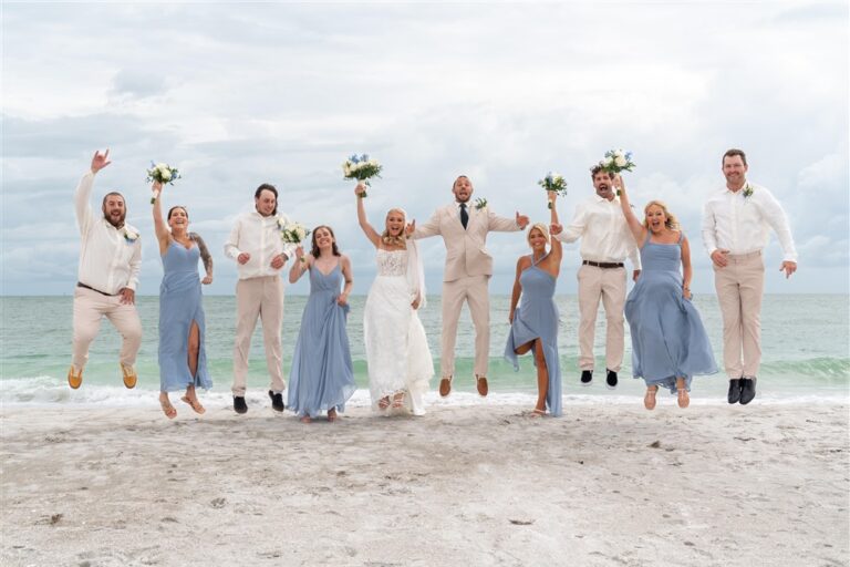 Tampa Wedding Photographer Brendan Wedding Party Jumping