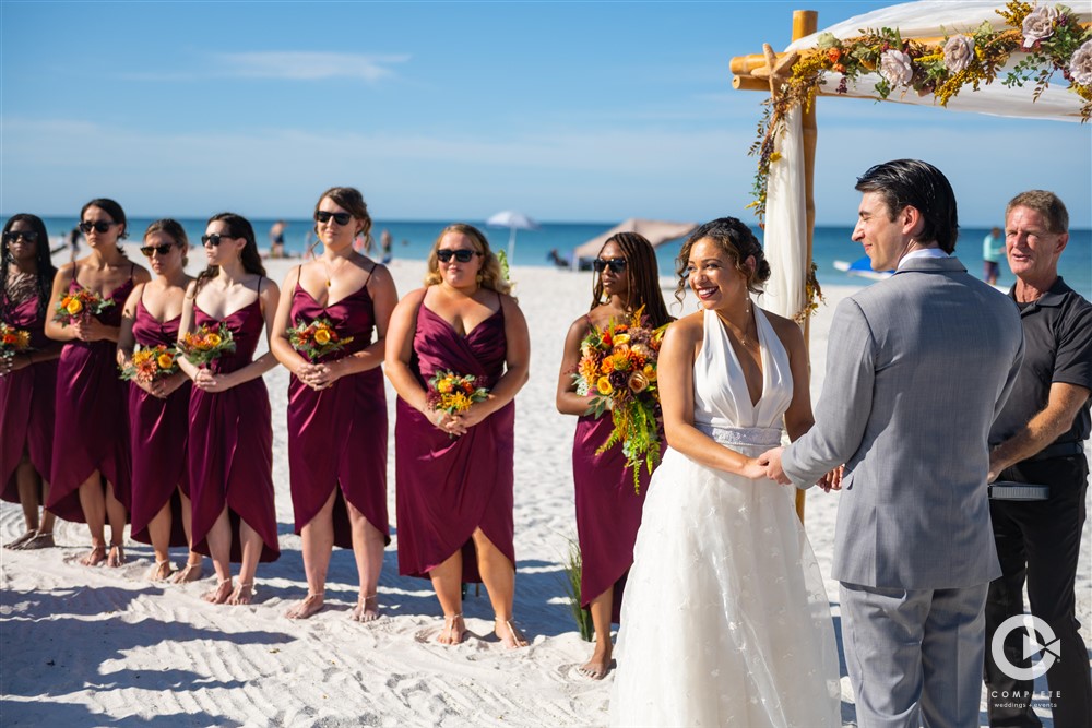 Wedding ceremony on St. Pete beach.