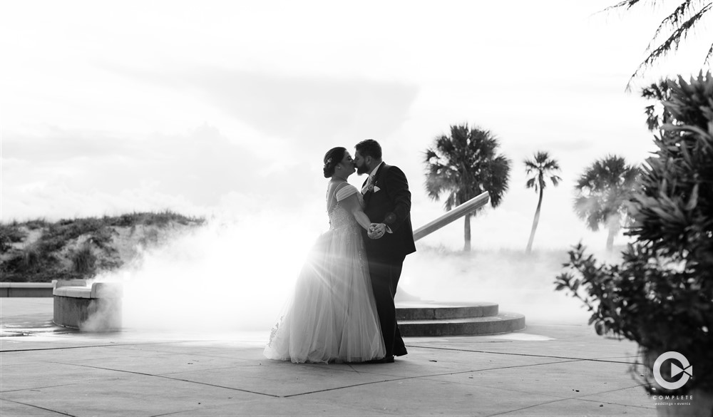 Newlywed photo at Clearwater Hyatt by Complete We Do Tampa.