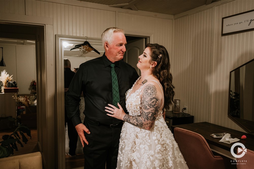 Bride and Father pre-ceremony