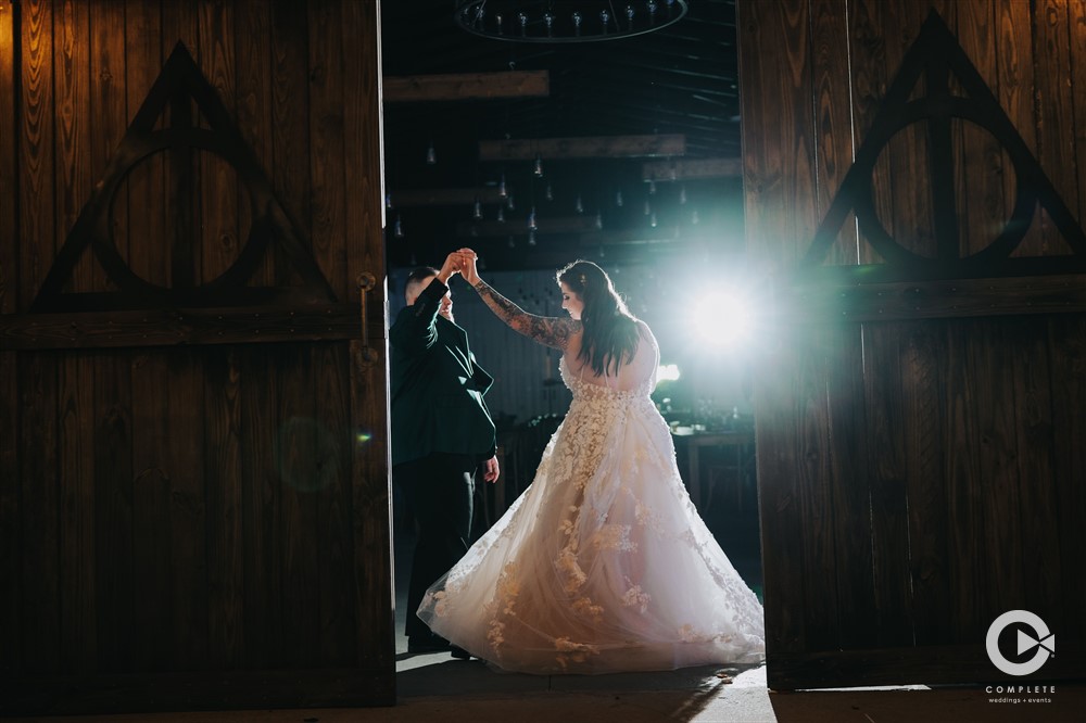 Bride and Groom Dancing