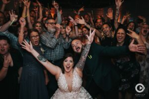 Entire Bridal Party Poses