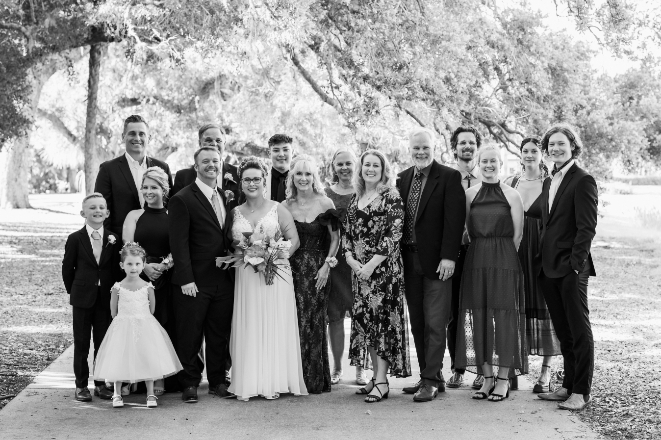 Black and White wedding photography in Tampa