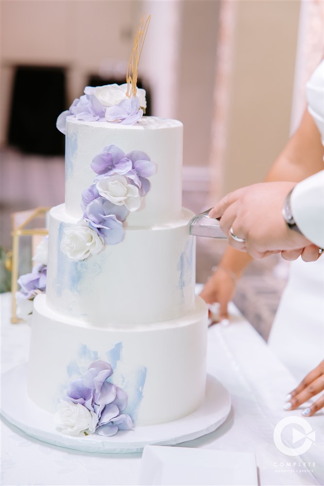 wedding cake cutting