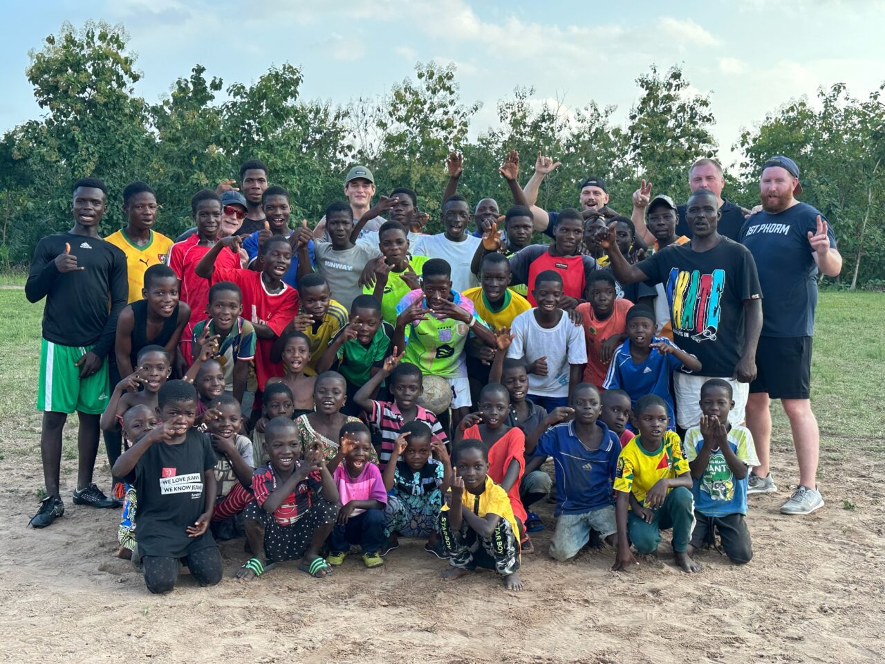Group picture in african village
