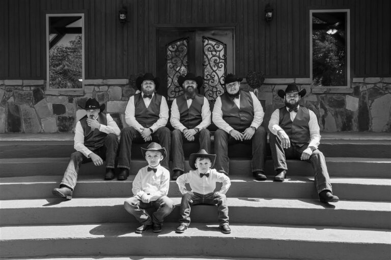 Groomsmen Black and White at the Springs