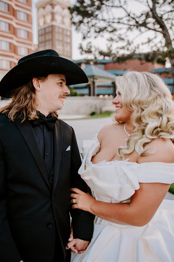 Couple posing in Bartlesville
