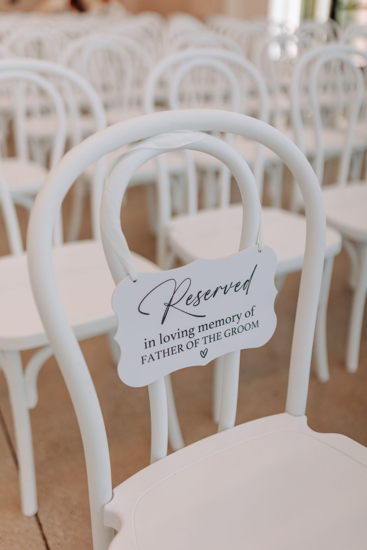 Reserved Seating at Tulsa wedding