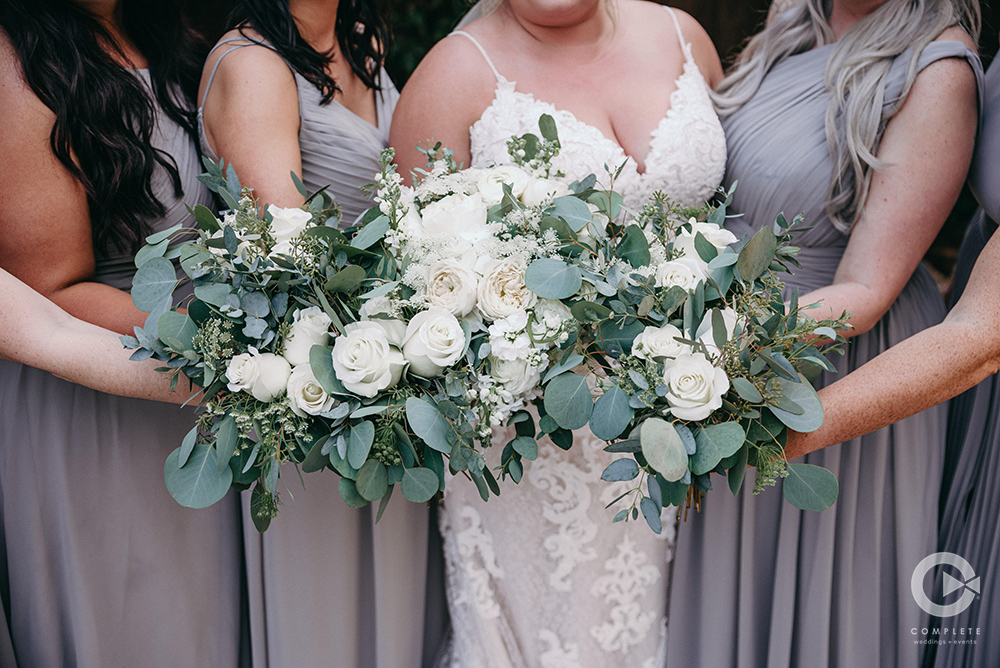 gray blue bridesmaids dresses