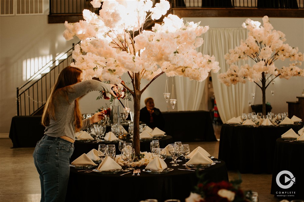 cherry blossom tree at a magical wedding