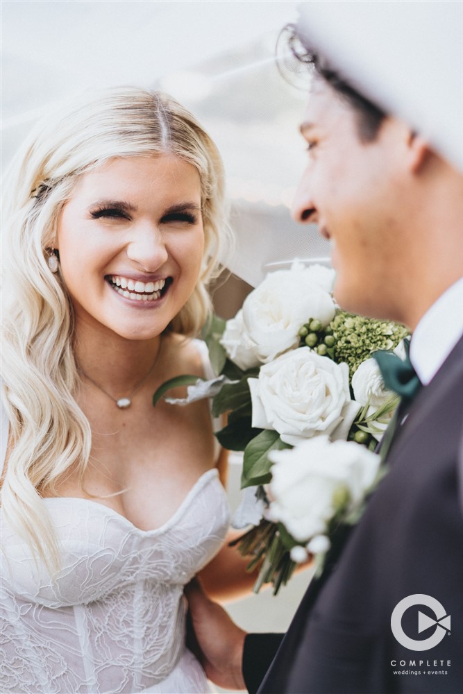 smiling bride portrait