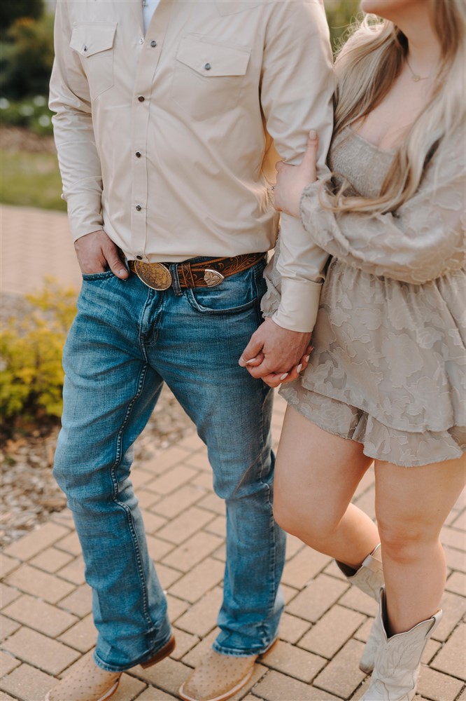 Couple holding hands woodward Park Tulsa Oklahoma